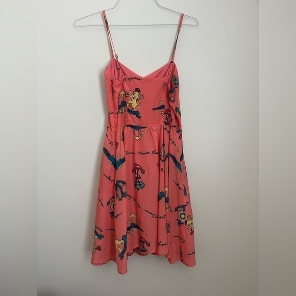 Nanette Lepore L'Amour Adventurer Retro Rock coral tattoo dress Y2K - Picture 11 of 12